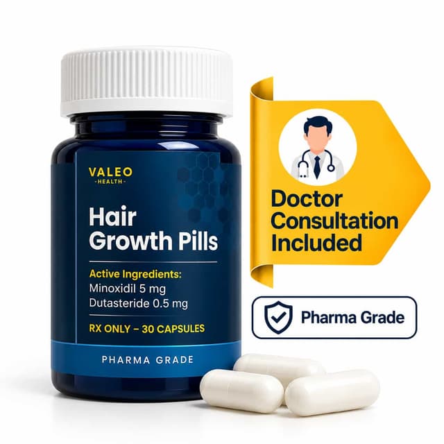 Minoxidil 5 mg + Dutasteride 0.5 mg – 30 Capsules